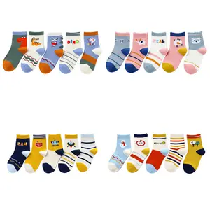 <span class=keywords><strong>Chaussettes</strong></span> tube en coton peigné pour enfants, motif dessin animé, pour garçons et filles, <span class=keywords><strong>chaussettes</strong></span> pour nouveau-nés, hiver, vente en gros - Product Image 1