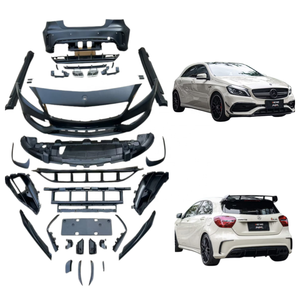 ชุดแต่งสำหรับ Mercedes Benz <span class=keywords><strong>A</strong></span>-<span class=keywords><strong>Class</strong></span> W176 A45 AMG ประกอบด้วยกันชนหน้าและหลัง, สเกิร์ตข้าง, กระจังหน้า, ฝาครอบไฟตัดหมอก - Product Image 1