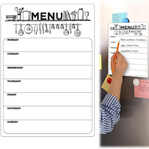 Wholesale Soft Double Sided Dry Erase Magnetic Refrigerator Blackboard Weekly Monthly Planner Calendar Magnet Whiteboard - Product Image 1