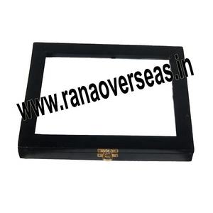 Boîte à bonbons en bois fait à la main de couleur noire, pour noël, mariage, cadeaux de fête - Product Image 1