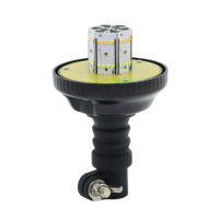 Feu de signalisation LED bicolore ambre-vert 48W certifié ECE R10 12-24V avec fixation magnétique à vis pour tracteur et camion