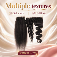 Vente en gros de closure frontale en dentelle 100% cheveux humains vierges 13x4, pré-épilée, dentelle HD transparente sans colle, densité 130%, cheveux birmans