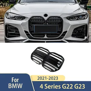 Pour BMW Série 4 G22 G23 2021 2022 2023 2 portes : Grilles de course, Accessoires, Grille centrale de pare-chocs avant, Kits carrosserie pour extérieur de voiture - Product Image 1