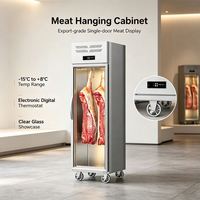 Vitrine Réfrigérée Commerciale Verticale en Acier Inoxydable pour Viande Fraîche et Présentation