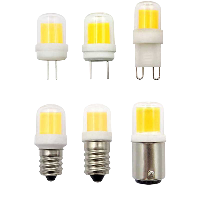 LED Small MINI COB Light Lamp Bulb Sources 5W G4 G8 G9 E11 E12 E14 BA15D BA15s 5W 110V 220V Dimmable lamps