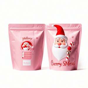 Sac à biscuits en mylar de Noël personnalisé avec pochette mode pour fenêtre à fermeture éclair Emballage alimentaire pour sushis et gelée étanche à l'humidité - Product Image 2