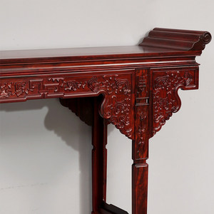 Table en bois massif de style chinois Long Qian Da Hong Sour Branch Nave, 12 pièces, et ensemble de 6 chaises en bois massif Nave. - Product Image 2