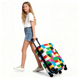 Nouveau logo d'impression Uv Design personnalisé Étui de voyage Impression Bagage à main <span class=keywords><strong>Valise</strong></span> Motif de fleurs Trolley Case - Product Image 2