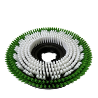 Brosse de nettoyage solaire à base plastique, à poils bicolores en forme de disque, pour panneaux photovoltaïques