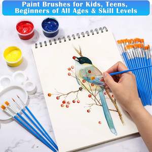 Small <b>Paint</b> Brushes Bulk, Anezus 60 Pcs Flat Tip Round Acrylic <b>Paint</b> Brushes for Kids Classroom Acrylic Watercolor <b>Canvas</b> - Product Image 4