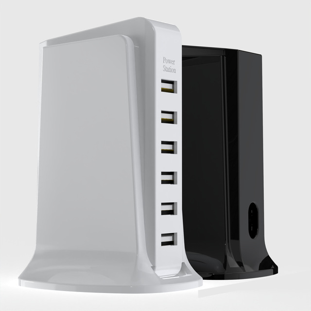 Us 6 Usb Portable Charger Multi Intelligent Charging Socket Travel Charger for Mobile Phone Computer Standard Usb Charger