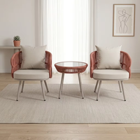 Chaise longue en rotin plastique au design antique, imprimée UV, pour hôtel, appartement et salon