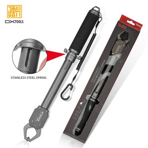 Pince de <span class=keywords><strong>pesée</strong></span> portable en alliage d'aluminium 6061 argent/gris pour la pêche, avec logo personnalisé, pour carpes et snappers - Product Image 1