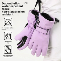 Automne et hiver en peluche Ski équitation hommes et femmes chaud coupe-vent imperméable écran tactile gants en plein air Ski moto gants