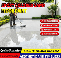 Peinture pour sol en sable coloré époxy intérieur/extérieur, revêtement antidérapant sans joint haute dureté pour garage, usine, patio, surface en béton