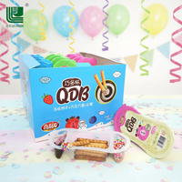 Approvisionnement direct usine OEM Biscuit en bâtonnet à la crème chocolatée sucrée, mini bonbons multicolores, certifié ISO9001/HALAL/HACCP