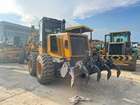 Niveleuse d'occasion GR2153 215 CV avec ripper, 16,5 tonnes, boîte de vitesses contrôlée par PLC et moteur Cummins – Machine de construction routière