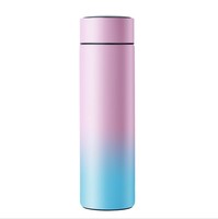 Tasse Thermos Isotherme en Acier Inoxydable 304 avec Affichage de Température, Design Élégant, Couleur Dégradée, Cadeau d'Affaires