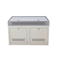 Console pour deux personnes de 1200*900*750 mm pour salles de surveillance, poste de travail central incurvé personnalisé pour centres de commandement.