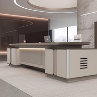 Bureau de direction intelligent de luxe de haute qualité, moderne, en bois, en forme de L, réglable en hauteur, avec fonctions assis-debout pour ordinateur