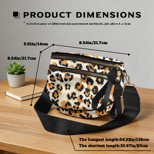 Sac à coque de dessin animé mignon – Sac de poitrine bandoulière en polyester de grande capacité, impression personnalisée disponible - Product Image 2