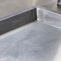 Table de découpe de viande en acier inoxydable 304, cadre robuste, plan de travail commercial pour cuisine industrielle, pour abattoir