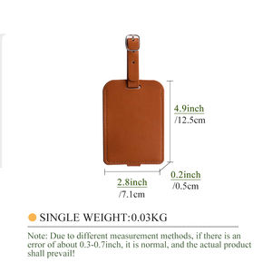 Étiquette de <span class=keywords><strong>bagage</strong></span> en cuir Achetez en vrac des étiquettes de <span class=keywords><strong>bagage</strong></span> sûres au laser Étiquettes de <span class=keywords><strong>bagage</strong></span> de logo personnalisé - Product Image 2