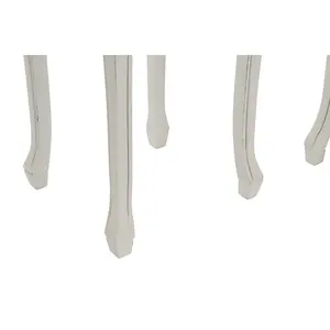 <b>SIDE</b> <b>TABLE</b> SET OF 2 PAULOWNIA 35X35X80 <b>WHITE</b> - Product Image 2