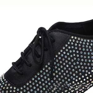 New Diamond-studded Latin Dance Shoes Men Professional Soft-soled Square Heel Tango <strong>Samba</strong> Lace-up Large <strong>Size</strong> Dance Shoes - Product Image 5