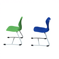 Chaise d'étude moderne pour élèves en PE avec accoudoirs en métal, prix de gros pour mobilier scolaire