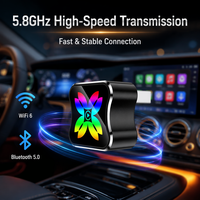 Adaptador Inalámbrico CarPlay Ultra-Mini Premium, Bluetooth Portátil, Dongle Carplay Negro para Automóvil