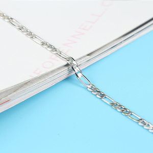 RINNTIN SA07 moda <span class=keywords><strong>cavigliera</strong></span> piede gioielli in <span class=keywords><strong>argento</strong></span> Sterling 925 placcato oro 14k diamante-taglio Figaro catena braccialetto cavigliere per le donne - Product Image 6