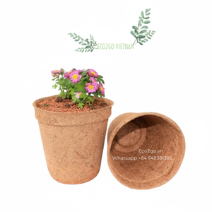 สวนกลางแจ้งในร่มกระถางดอกไม้กะลามะพร้าวกระถางต้นไม้ใยมะพร้าวอินทรีย์ที่จัดทําโดย Eco2go Vietnam - Product Image 1