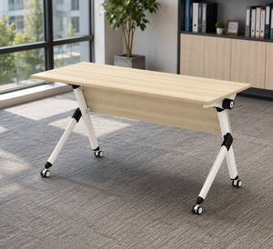 AY Office System <b>Adjustable</b> Height Melamine School Desk Modern Design Foldable <b>Table</b> with Wheels for Classroom Use - Product Image 1