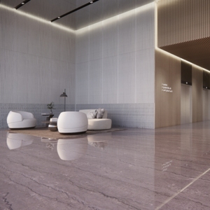 Dalles de pierre naturelle sur mesure pour projets hôteliers, marbre gris soleil du Pakistan, coupées sur mesure, pour revêtements de sol et murs. - Product Image 3