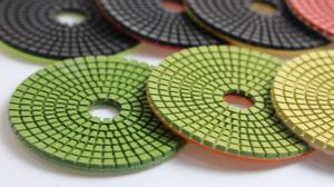 4 אינץ 'יהלום באיכות גבוהה ליטוש 100 מ "מ עגול רפידות ליטוש יבש עבור גרניט אבן שיש 50 # - Product Image 6