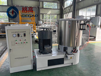 Certification de qualité Nouvelle conception GEGAO 500L Mélangeur d'extrusion de chauffage à grande vitesse Machine pour granulés de plastique