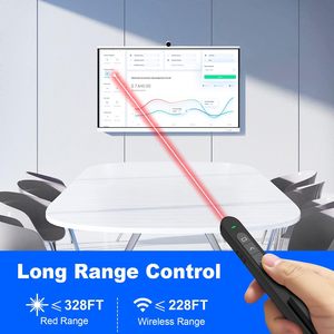 2.4GHz PowerPoint con trỏ điều khiển từ xa chuột không dây trình bày con trỏ Màu đỏ trang chuyển bút điều khiển âm lượng PPT trình bày - Product Image 6