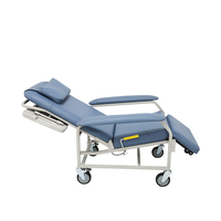 Chaise de Dialyse Manuelle Ajustable à Haute Demande, Fauteuil Inclinable Médical Mobile pour Hôpital et Personnes Âgées