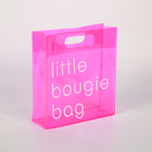 Piccola Borsa da Bagno con Stampa Neon, Borsa Cosmetica Trasparente in PVC Colorata con Manico - Product Image 5