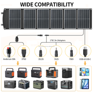 Panneau solaire pliable 100W, module solaire monocristallin 100W, chargeur solaire portable pour station de stockage d'énergie, vente en gros - Product Image 3