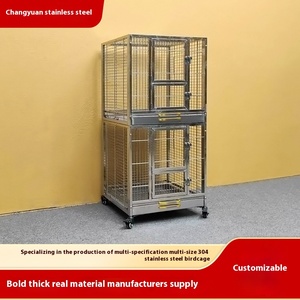 Gabbia per Pappagalli di Lusso in Acciaio Inox 304 a Tre Livelli, Ecologica con Chiusura a Cerniera, 156x95x117cm, Capacità 15kg - Product Image 3