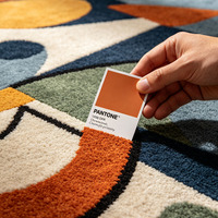 Moquette absorbante en nylon 6 imprimée pour salles de conférence et bibliothèques, faible teneur en COV, écologique, qualité commerciale, tapis en rouleau