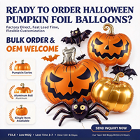 Vente en gros de ballons en feuille brillante Feile pour Halloween, ensemble de décoration de fête personnalisée imprimée