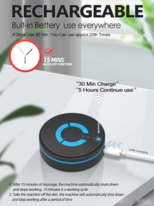 Pawfan <span class=keywords><strong>Tens</strong></span> Black <span class=keywords><strong>Unit</strong></span> 2 Pads EMS Microcurrent Mini Massager Machine Frekuensi Rendah Multi Fungsi Alat Fisioterapi Punggung - Product Image 6