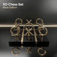 Jeu de Tic Tac Toe de luxe en métal, échiquier en marbre, échiquier en forme de grille à neuf cases, ornement, haute qualité, apparence attrayante