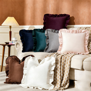 Квадратные наволочки для дивана-кровати, мягкие велюровые чехлы для подушек с помпонами для гостиной, спальни, домашнего декора - Product Image 3