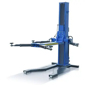 Reasonably Priced And Mobile One Car Hoist One Column Lift Machine Single Post Car Lift With Universal Wheel