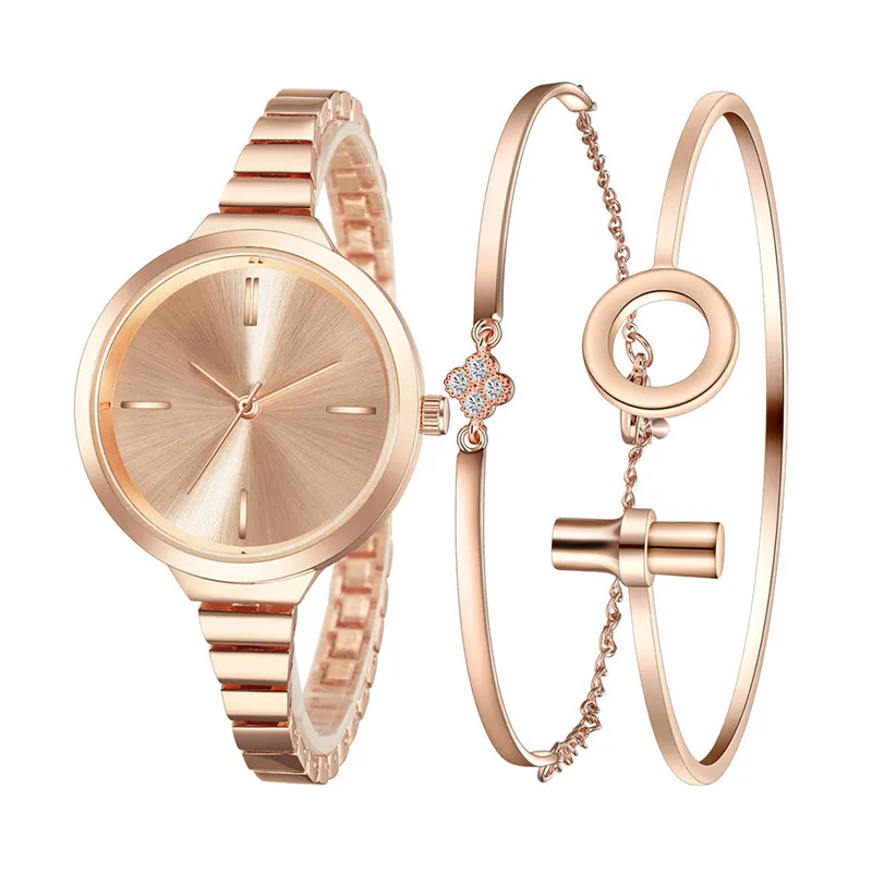 Modische Damen-Quarzuhr mit Diamant-Manschetten-Armband Bogen-Schmuck-Armband Uhren-Set Strass-Armband Uhren-Set für Damen