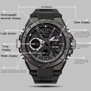 Reloj SANDA 6008, Correa de Silicona Deportiva Informal de Moda, Reloj de Pulsera Digital de Cuarzo, Regalo para Parejas, Relojes para Hombre y Mujer - Product Image 3
